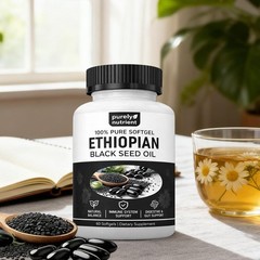 Ethiopian Black Gluten-Free Oil Softgels 4.64% Thymoquinone Seed 60Capsules