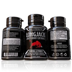 TONGKAT LONGJACK SUPPLEMENT Strongest Pure Root 200:1 Extract Veg Caps 60 Pills