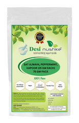 Sat Ajwain, Peppermint & Kapoor Crystal Combo (25 GM Each) | Total weight 75 GM
