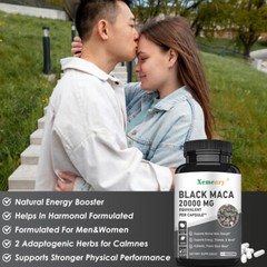 Black Maca Capsules 2000mg -Improve Symptoms of Imbalances, Energy & Endurance