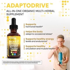 Vegan Organic Maca Liquid Drops Multi Herbal Daily Body Wellness Supplement