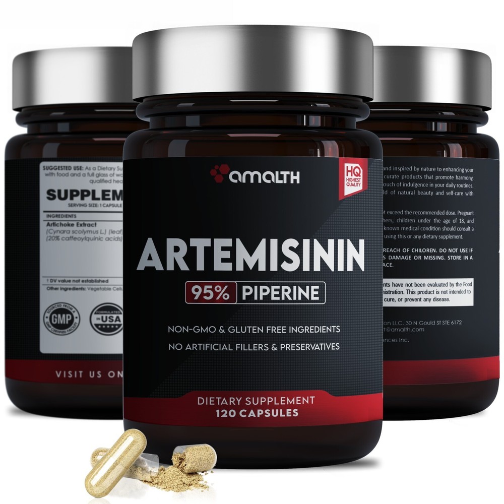 Artemisinin Extract capsules with Piperine(95% Piperine) Extract 120 Capsules