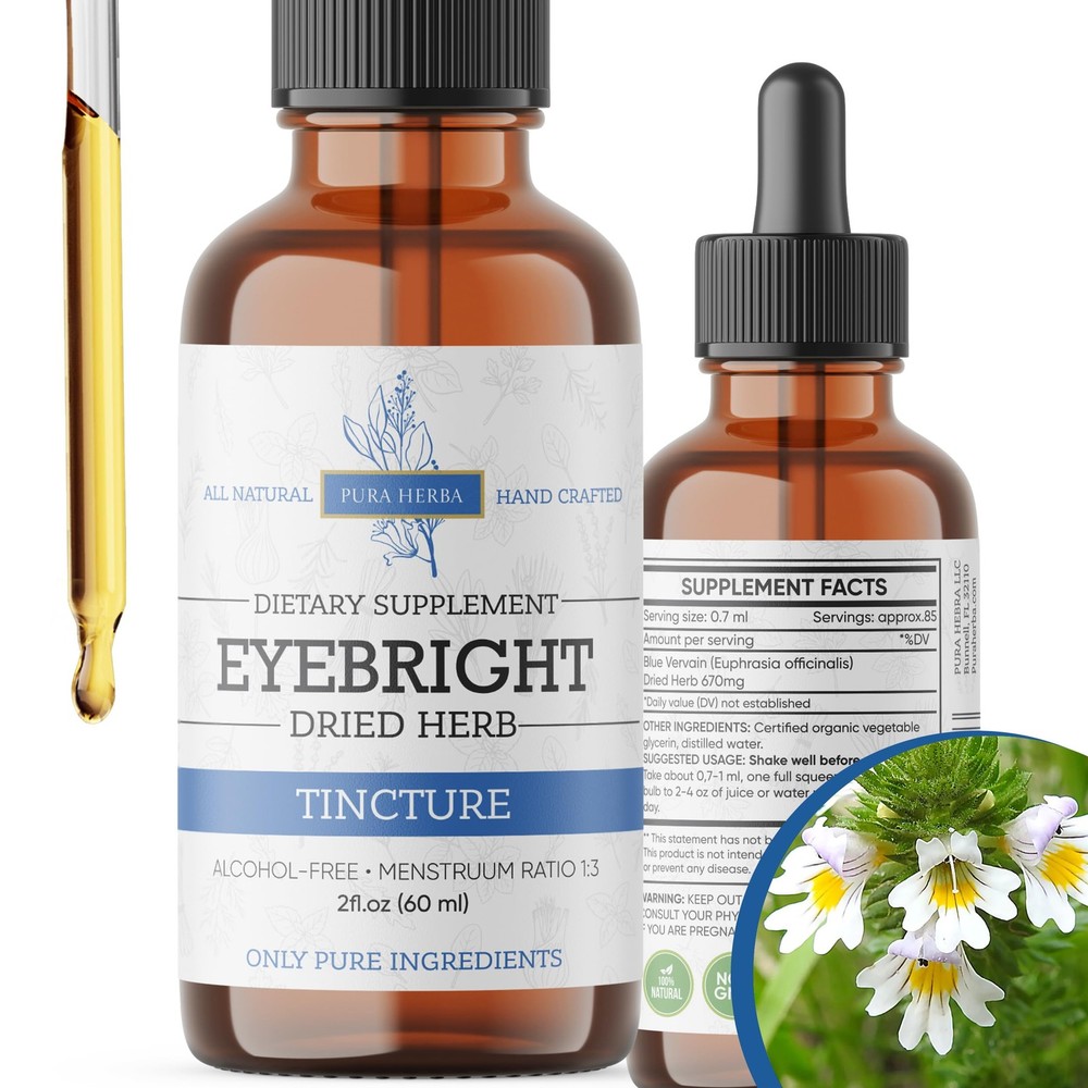 Pura Herba Eyebright Herb 2 Fl Oz Extract, Oral 2 (Pack of 1)