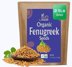 Jiva Organic Fenugreek Seeds 2.5 LB Bulk – as Seen on Tik Tok – Whole Methi Seed