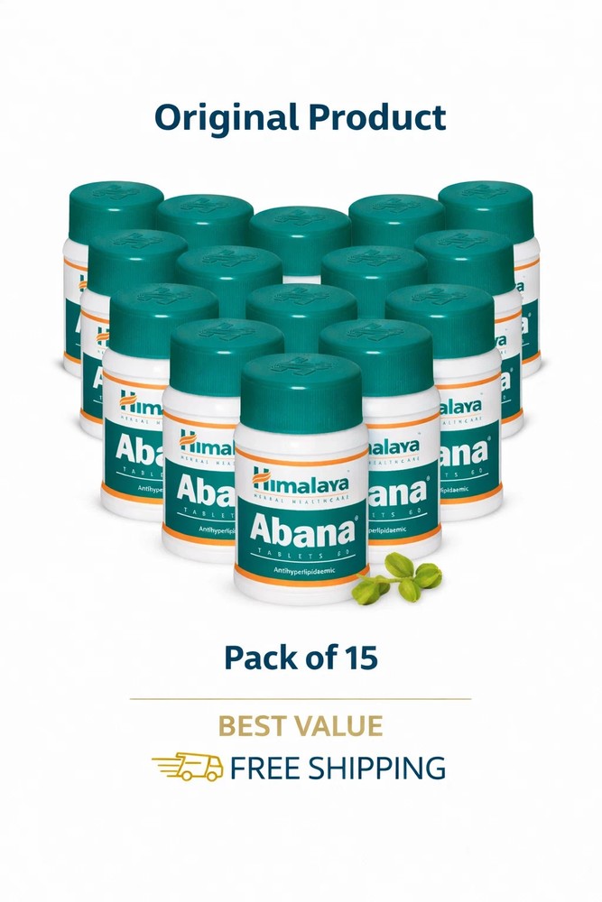 Himalaya Abana Tablets 60 Tabs x15 Herbal Heart Wellness Support Free shipping