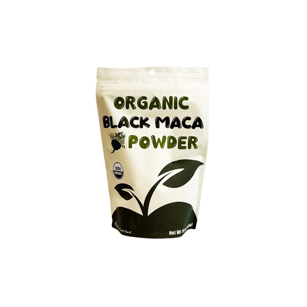 Maca Root Powder Black Raw Pure Natural NonGMO Peruvian Superfood 16 oz (1 LB)