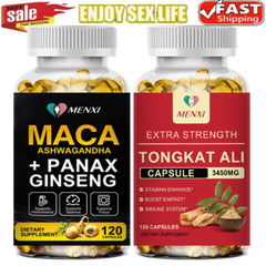 Male Enhancement 120 Capsules 2 in 1 Testosterone Booster & Last Longer Stronger