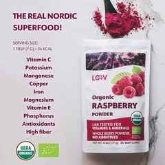 Non-GMO Freeze-Dried Raspberry Powder 6oz – Perfect for Recipes & Shakes