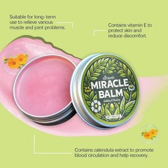 3x Miracle Balm Soothing Joint Cream for Back, Hands, Feet and Body Cream 30g