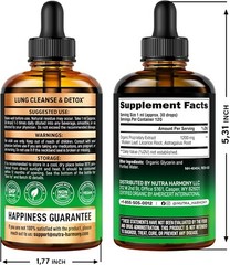 Mullein Drops for Lungs – USDA Organic Liquid – Mullein Leaf Extract Supplement!