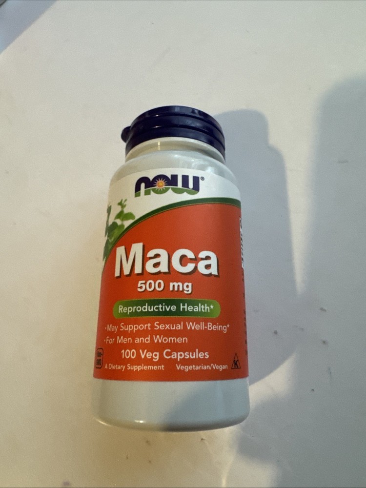 NOW FOODS Maca 500 mg 100 Veg Capsules Exp 01/2027