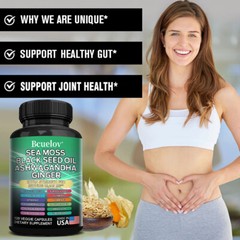 Seaweed, Black Seed Oil, Ashwagandha, and Ginger 19,445 Mg Per Serving
