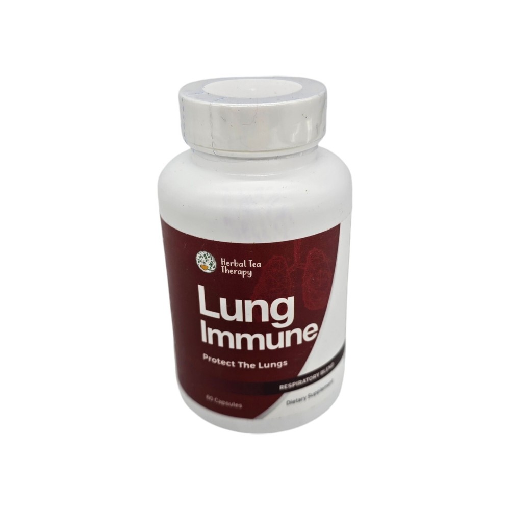 NEW Herbal Tea Therapy Lung Immune 60 Capsules Mullein Exp 04/2025 $100