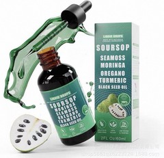 Soursop Liquid Drops – Sea Moss, Moringa, Oregano, Turmeric, Black Seed Oil