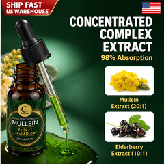 Mullein Drops for Lungs – Mullein Leaf Extract with Chlorophyll for Lung and Res