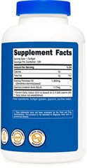 Nutricost Evening Primrose Oil 1,300mg, 120 Softgels – 120 Count (Pack of 1)