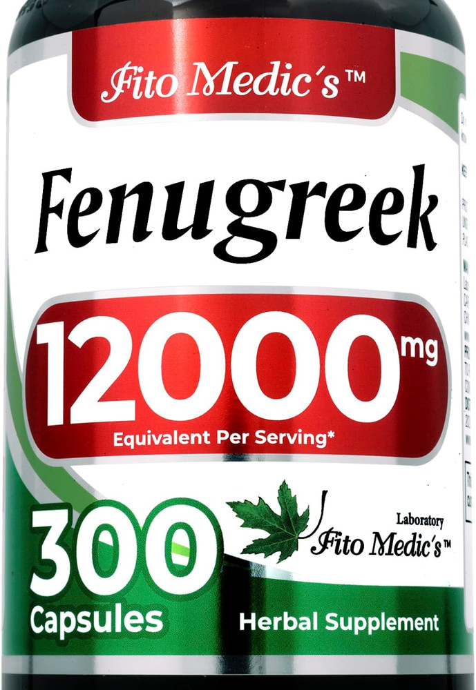 FITO MEDIC’S Lab | 300 Capsules |12000 mg| Fenugreek Capsules | Fenugreek Seed |