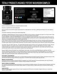 Mushroom Complex Immune Support Brain Health & Urinary Tract Supplement 90 Caps