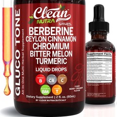 Berberine Ceylon Cinnamon Liquid Drops Bitter Melon Glucomannan Turmeric