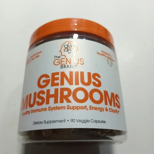 Genius Mushroom Lions Mane Cordyceps and Reishi Immune System Booster 12/26