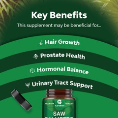 Saw Palmetto 500mg – Male Prostate and Urinary Tract Health, Prevent Hair Loss