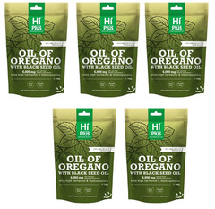 Organic Oregano Oil 6000mg 5X300gels Contains Carvacrol 165mg and Thymoquinone