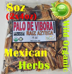 8oz Palo de vibora,Raiz Azteca, raiz de vibora, Palo de la vibora Mexican Herbs