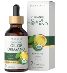 Organic Oil of Oregano | 2 fl oz Liquid | Vegan, USDA Certified | by Carlyle