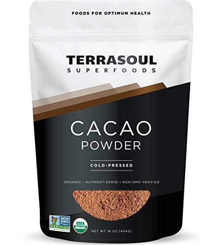 Terrasoul Superfoods Raw Organic Cacao Powder, 1 Lb – Raw | Keto | Vegan