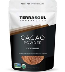 Terrasoul Superfoods Raw Organic Cacao Powder, 1 Lb – Raw | Keto | Vegan