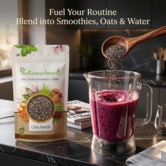 Chia Seeds – Raw & Unroasted – Rich in Omega-3 Fiber & Protein – Superfood-250gm