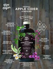 VIM & VIGOR CERTIFIED ORGANIC ALL NATURAL HERBAL DAILY HEALTH TONIC (3 – 32 OZ.)