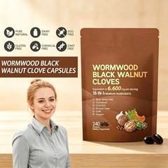 Wormwood Black Walnut Clove Softgels 6600mg 18-in-1 Digestive Support 240 Count