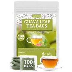 Premium 100 Guava Leaf Tea Bags, Made with 100% Natural 100 Count (Pack of 1)