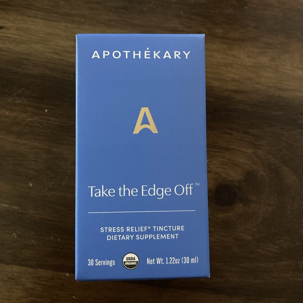 Apothekary Take the Edge Off Stress Relief Tincture 1.22 oz 30 Servings Exp 8/28