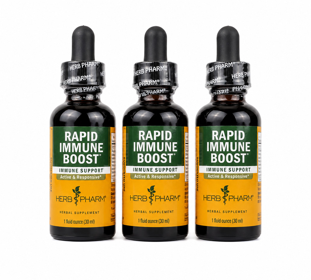 3Pack ( 1 oz Each) Herb Pharm Rapid Immune Boost, Active Immune Support