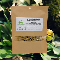 Organic Eyebright Extract Vegetarian Capsules 500mg, made fresh to order