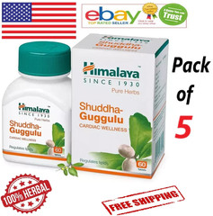 Himalaya Shuddha Guggulu Natural For Cardiac Wellness 60 Tablet Each – Pack of 5