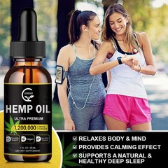 Nº1 Best Hemp Oil Drops for Stress Sleep PURE ORGANIC 1200mg 4 Pack Pure
