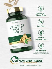 Licorice Root Capsules 900 mg | 300 Count | Non-GMO, Gluten Free | by Carlyle