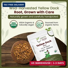 Organic Way Yellow Dock Root Cut & Sifted (Rumex crispus) Herbal Tea – European