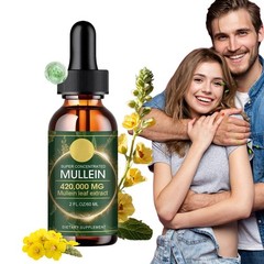 60ML Mullein Leaf Extract Oral Drops, Herbal Blend for Respiratory Wellness