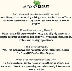 Mayan’s Secret – Maca Root Powder 16oz Organic USDA Certified Parve Non-GMO